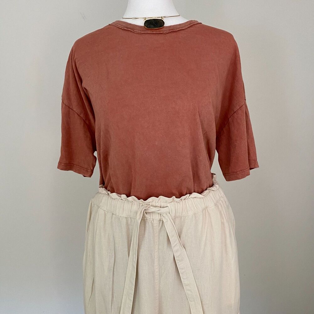 Aerie Lightweight Cargo Pants in Cream, Size: L - Picture 10 of 10